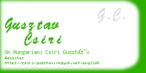 gusztav csiri business card